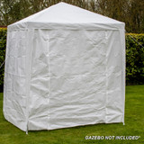 Vaunt Home 2m White Gazebo Double Door Side Panel image 2