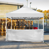 Vaunt 3m x 1m Plain Gazebo Half Side Panel - White image C