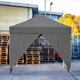 Vaunt 3m x 1.9m Single Door Gazebo Side Panel - Grey image C