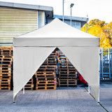 Vaunt 3m x 1.9m Single Door Gazebo Side Panel - White image C