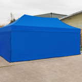Vaunt X 6m x 1.9m Plain Gazebo Side Panel - Blue image B