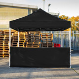 Vaunt X 3m x 1m Plain Gazebo Half Side Panel - Black image C