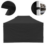 Vaunt 4.5m x 1.9m Plain Gazebo Side Panel - Black image