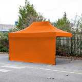 Vaunt 4.5m x 1.9m Plain Gazebo Side Panel - Orange image B