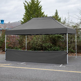 Vaunt 4.5m x 1m Plain Gazebo Half Side Panel - Grey image C