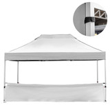 Vaunt 4.5m x 1m Plain Gazebo Half Side Panel - White image