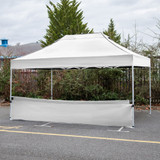 Vaunt 4.5m x 1m Plain Gazebo Half Side Panel - White image C