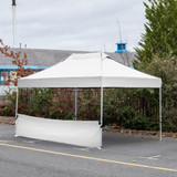 Vaunt 4.5m x 1m Plain Gazebo Half Side Panel - White image B
