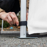 Vaunt X 4.5m x 1m Plain Gazebo Half Side Panel - White image D