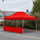Vaunt 4.5m x 1m Plain Gazebo Half Side Panel - Red image B