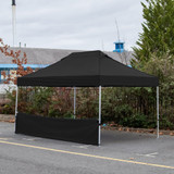 Vaunt 4.5m x 1m Plain Gazebo Half Side Panel - Black image B