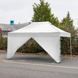 Vaunt 4.5m x 1.9m Single Door Gazebo Side Panel - White image B