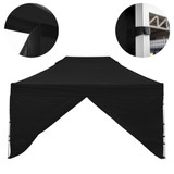 Vaunt 4.5m x 1.9m Single Door Gazebo Side Panel - Black image