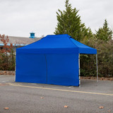 Vaunt 4.5m x 1.9m Single Door Gazebo Side Panel - Blue image C
