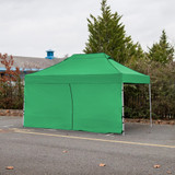Vaunt X 4.5m x 1.9m Single Door Gazebo Side Panel - Green image C