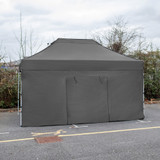Vaunt 4.5m x 1.9m Double Door Gazebo Side Panel - Grey image C