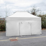 Vaunt X 4.5m x 1.9m Double Door Gazebo Side Panel - White image C