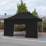 Vaunt 4.5m x 1.9m Double Door Gazebo Side Panel - Black image B