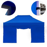 Vaunt 4.5m x 1.9m Double Door Gazebo Side Panel - Blue image
