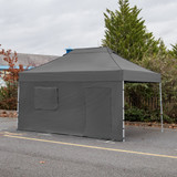 Vaunt 4.5m x 1.9m Door & Window Gazebo Side Panel - Grey image C