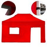 Vaunt 4.5m x 1.9m Door & Window Gazebo Side Panel - Red image