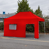 Vaunt 4.5m x 1.9m Door & Window Gazebo Side Panel - Red image B