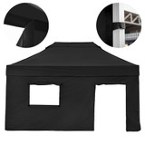 Vaunt 4.5m x 1.9m Door & Window Gazebo Side Panel - Black image
