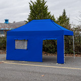 Vaunt 4.5m x 1.9m Door & Window Gazebo Side Panel - Blue image B