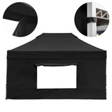 Vaunt 4.5m x 1.9m Window Gazebo Side Panel - Black image