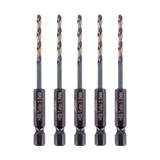 Vaunt HSS M2 Turbo Drill Bit 3mm 1/4'' Hex Shank - Pack of 5 image 1