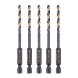 Vaunt HSS M2 Turbo Drill Bit 4mm 1/4'' Hex Shank - Pack of 5 image 1