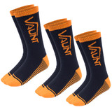 Vaunt Essential Orange/Black Socks - Size 6-11 - Pack of 3 image