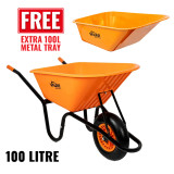 Vaunt Essentials Plastic Wheelbarrow (65L - 100L Capacity)