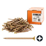 Vaunt 5.0 x 70mm Woodscrew Zinc Yellow Passivated - Box of 100 image