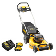 Dewalt DCMW564P2 36V (Twin 18V) XR Brushless 48cm Lawnmower, 2x 5.0Ah Batteries & Charger