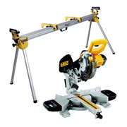 Dewalt DCS365 18V XR 184mm Sliding Mitre Saw - Body & DE7023 Universal Extendable Saw Stand