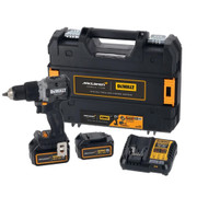 Dewalt DCD85MP2T McLaren F1 18V XR Brushless Combi Drill, 2x 5.0Ah Batteries, Charger & TSTAK Case