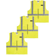 Milwaukee Contractor High-Visibility Vest Yellow - Pack of 3 Milwaukee Contractor High-Visibility Vest Yellow - Pack of 3
