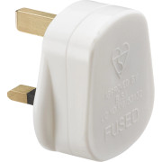 Knightsbridge SN1383 13A Plug Top with 13A Fuse - White Knightsbridge SN1383 13A Plug Top with 13A Fuse - White