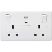Knightsbridge CU9002 13A 2G SP Dual USB A+C Switched Socket Knightsbridge CU9002 13A 2G SP Dual USB A+C Switched Socket