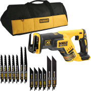 Dewalt DCS367N 18V XR Brushless Reciprocating Saw With 13x Recip Blades & Bag
