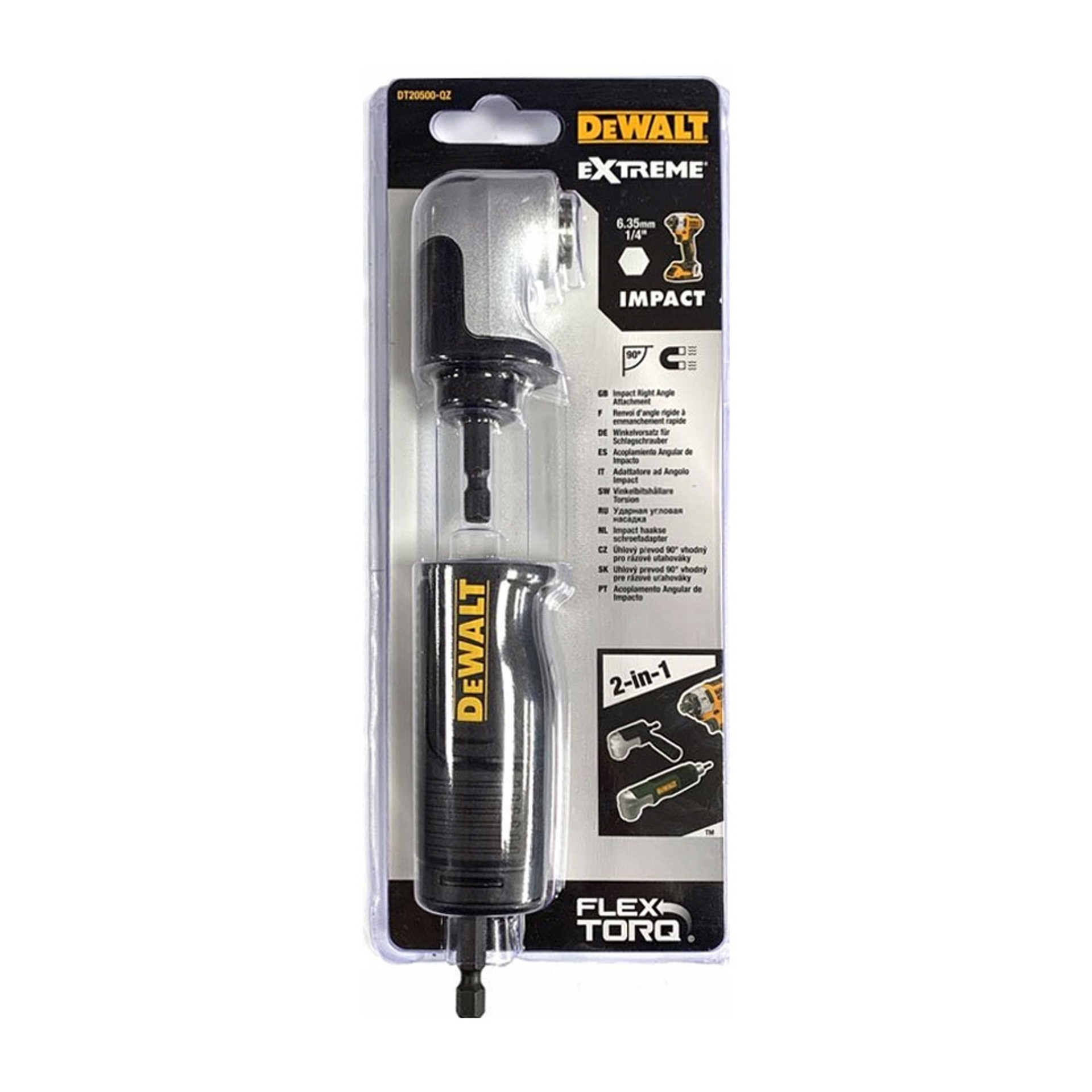 Dewalt DT20500QZ 1/4In Hex Impact Modular RightAngle Attachment ITS