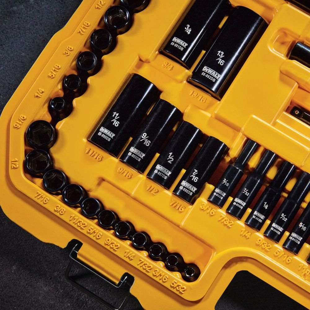 Jeu D'outils Mécaniques DeWalt 184 Pièces - Chromé Noir, Avec étui, Neuf