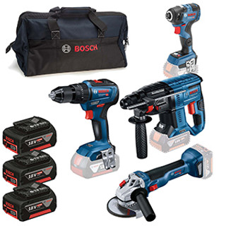 Bosch BOSKIT12 Power Tool Kit 18v 5Ah CoolPack 12pce Power Tools UK