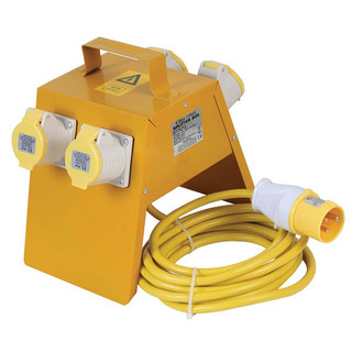 Defender 110V Splitter Box 4x 16A Outlets