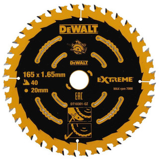 Dewalt DT10301-QZ 165mm x 20mm 40T Extreme 2 Framing Saw Blade