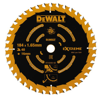 Dewalt DT10303-QZ 184mm x 16mm 40T Extreme 2 Framing Saw Blade