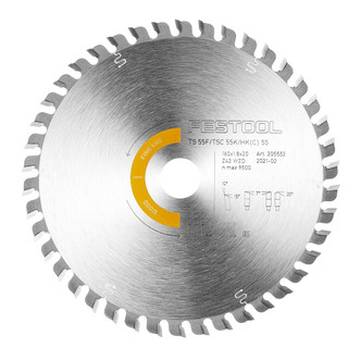 Festool 205553 160mm x 20mm 42T Fine Wood Saw Blade