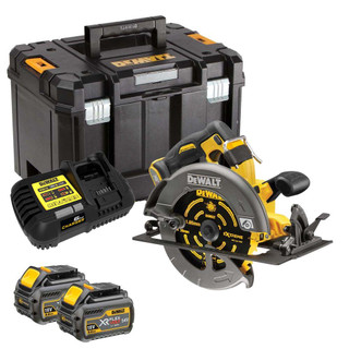 Dewalt DCS578T2 54V XR FLEXVOLT Brushless 190mm Circular Saw, 2x 6.0Ah XR FLEXVOLT Batteries, Charger & Case Dewalt DCS578T2 54V XR FLEXVOLT Brushless 190mm Circular Saw, 2x 6.0Ah XR FLEXVOLT Batteries, Charger & Case