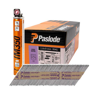Paslode 34° 51 x 2.8mm Galvanised Plus IM350+ Collated Nails - Pack of 1100 Paslode 34° 51 x 2.8mm Galvanised Plus IM350+ Collated Nails - Pack of 1100